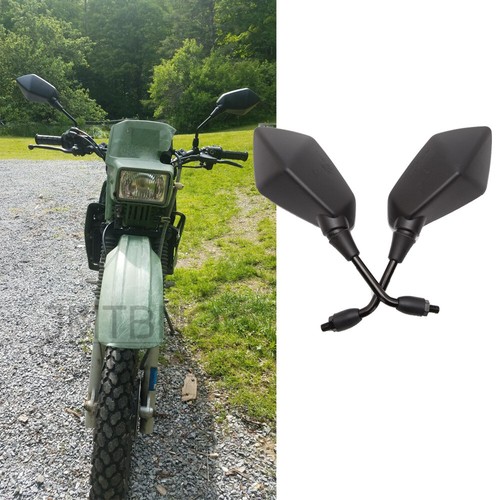 Pair black motorcycle - black, rear