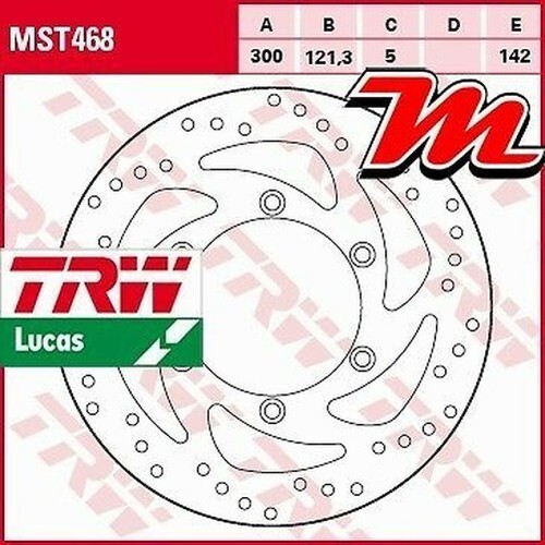 Front brake disc trw lucas - front,