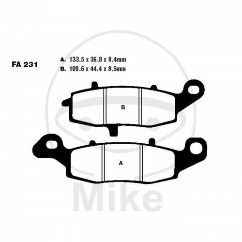 Pair ebc brake pads - hh,