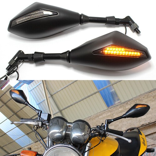 Motorcycle mirrors led turn - mirrors, w/