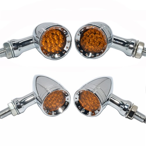 Amber led motorcycle - 4x, bullet